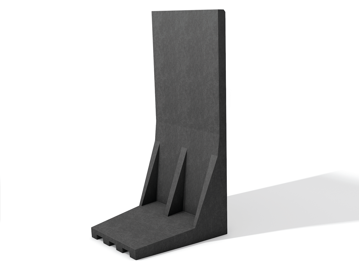 Keerwand kunststof zwart Hekman Products