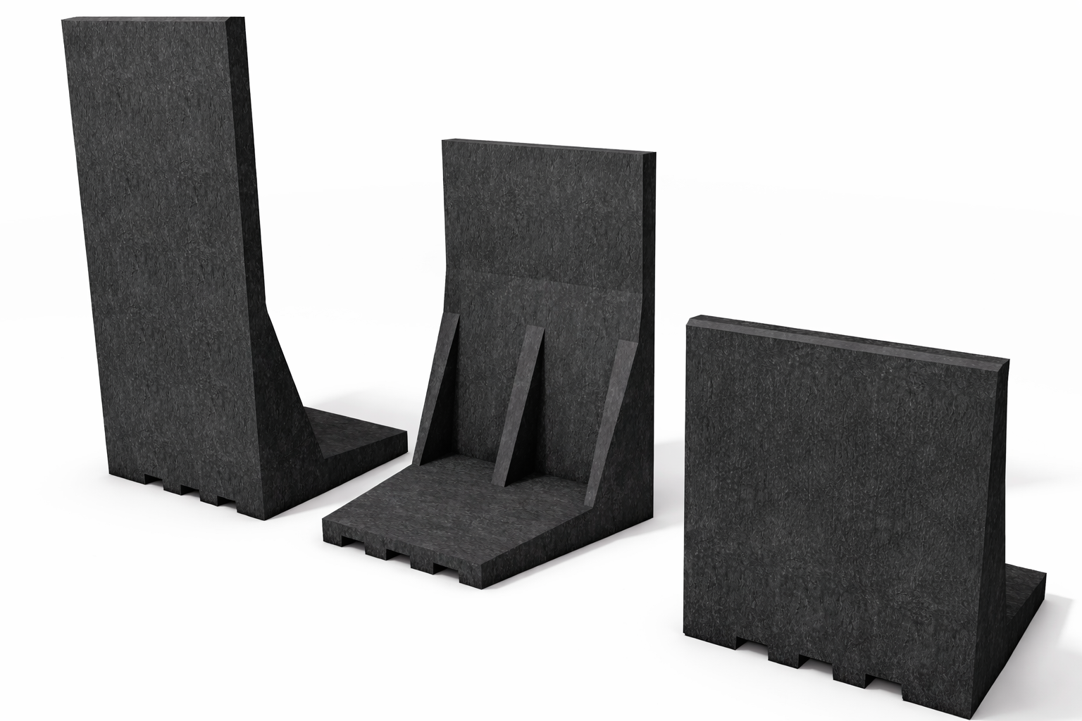 Kunststof Keerwand zwart 80 cm